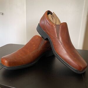 Rockport Men's Leather Slip-On Shoes Brown Size 10 Comfortable Casual Footwear